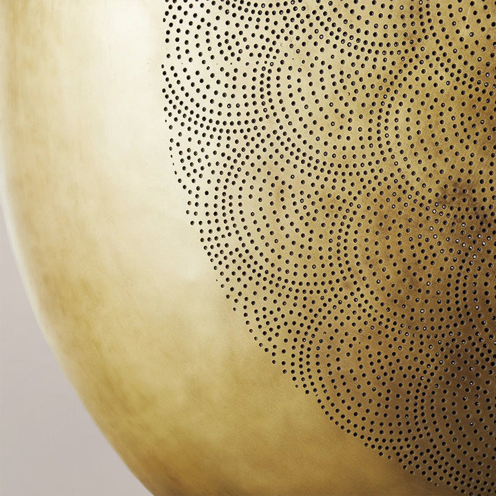 Zarie Perforated Brass Orb Pendant