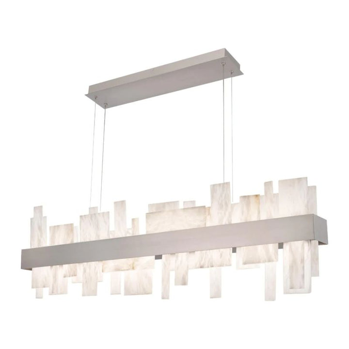 Acropolis 46in LED Linear Alabaster Chandelier