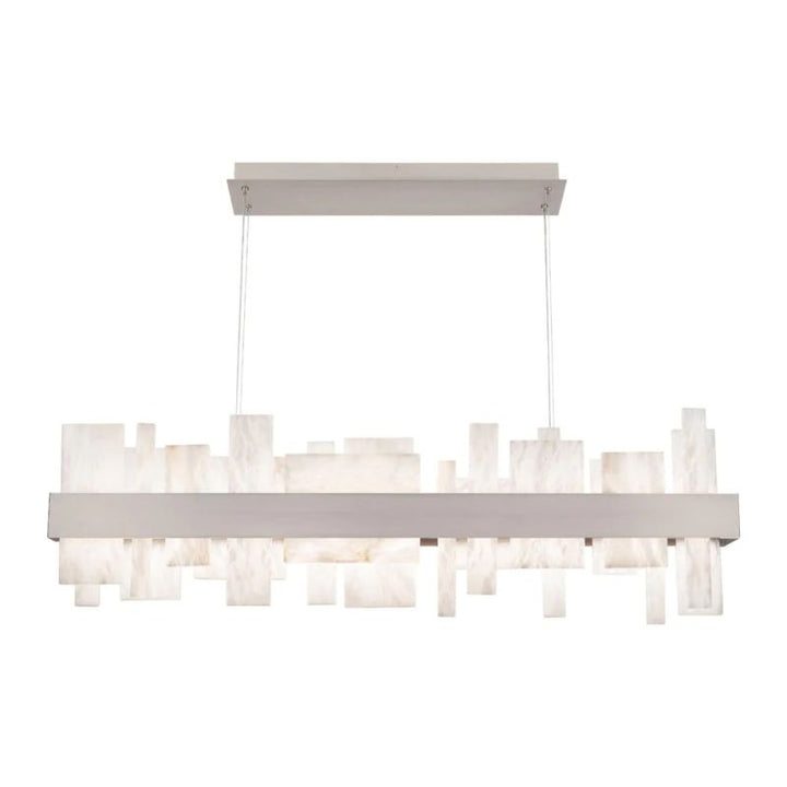 Acropolis 46in LED Linear Alabaster Chandelier