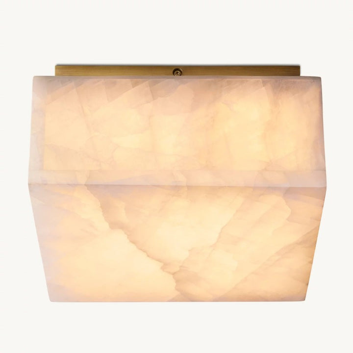 Rivage Calcite Square Flushmount 14"