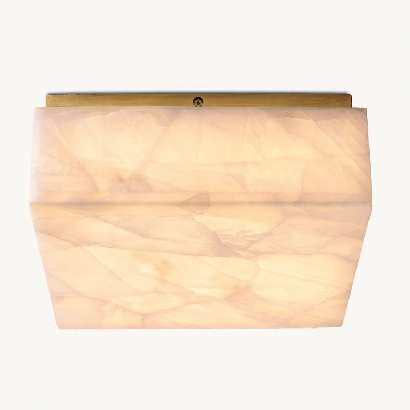 Rivage Calcite Square Flushmount 14"