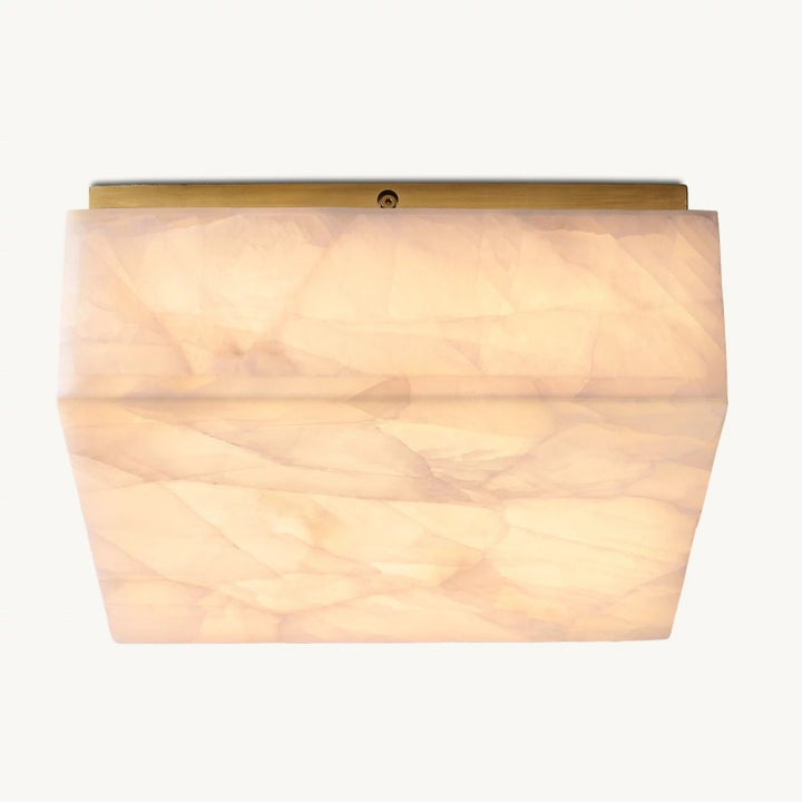 Rivage Calcite Square Flushmount 14"