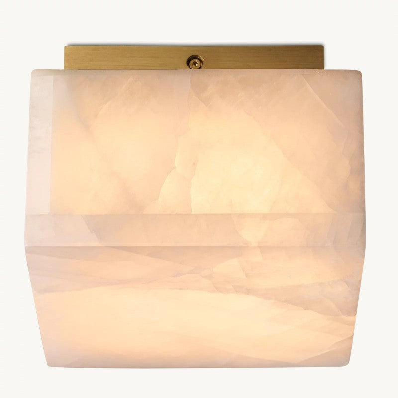 Rivage Calcite Square Flushmount 14"