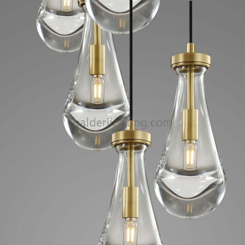 Raindrop Round Chandelier 14"(Cord)