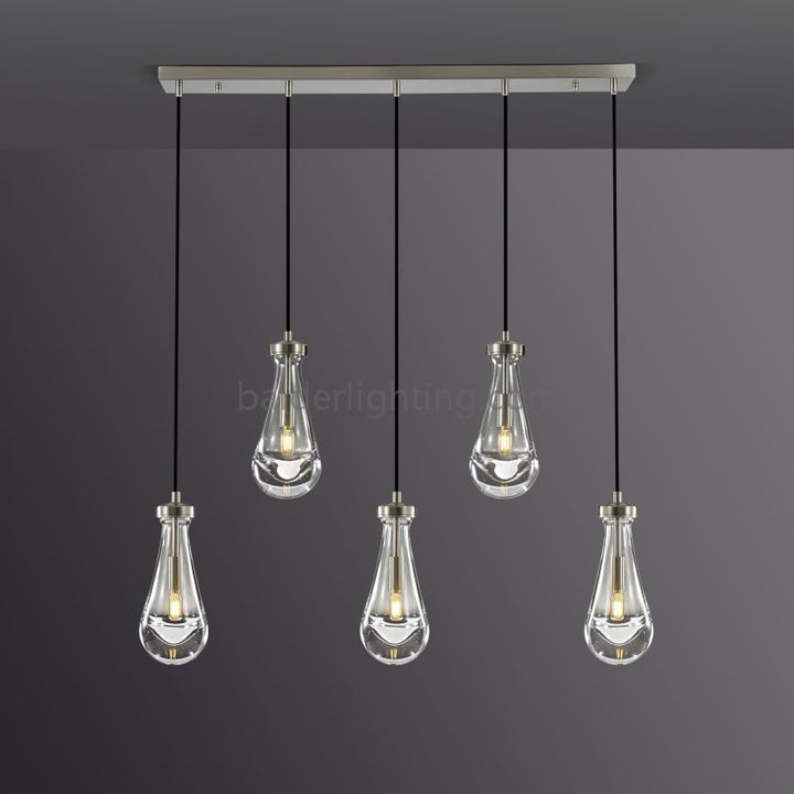 Raindrop Rectangular Chandelier 36"(Cord)