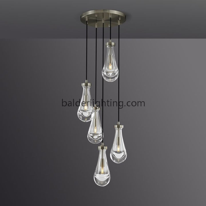 Raindrop Round Chandelier 14"(Cord)