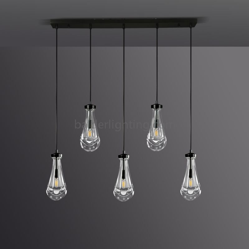 Raindrop Rectangular Chandelier 36"(Cord)