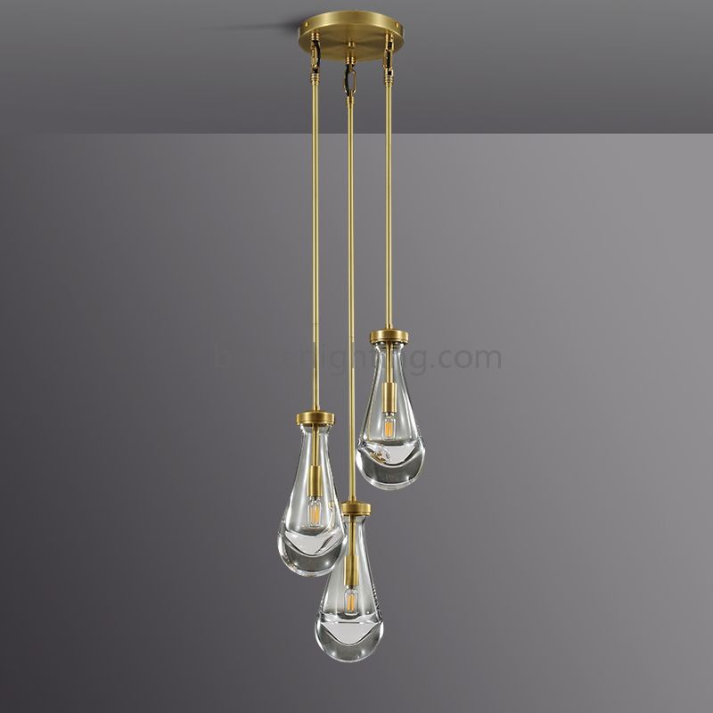 Raindrop Rod Chandelier 8"