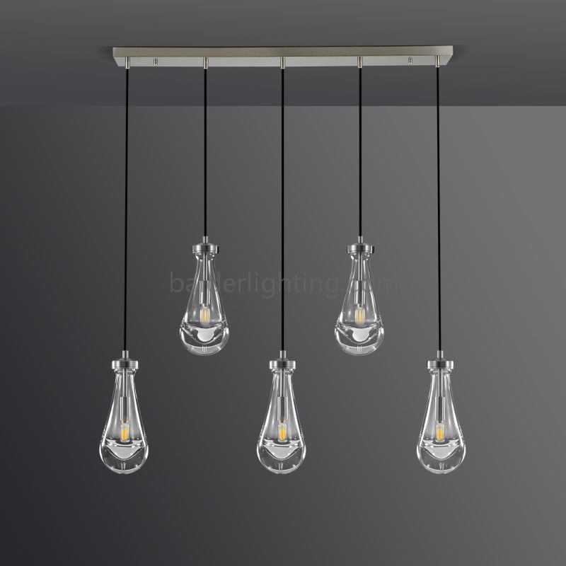 Raindrop Rectangular Chandelier 36"(Cord)