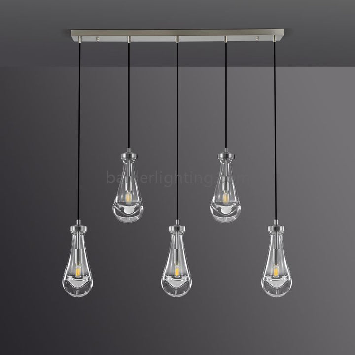 Raindrop Rectangular Chandelier 36"(Cord)