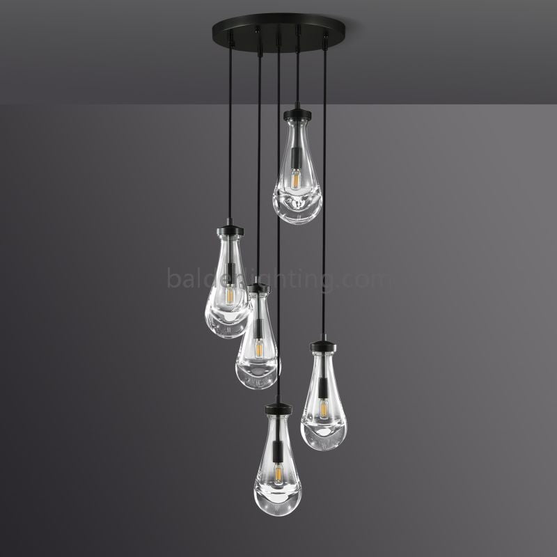 Raindrop Round Chandelier 14"(Cord)