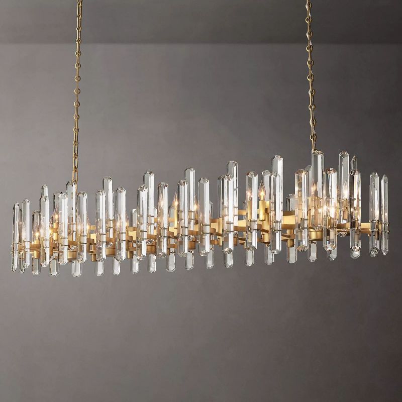 Abigail Prism Linear Chandelier 72"