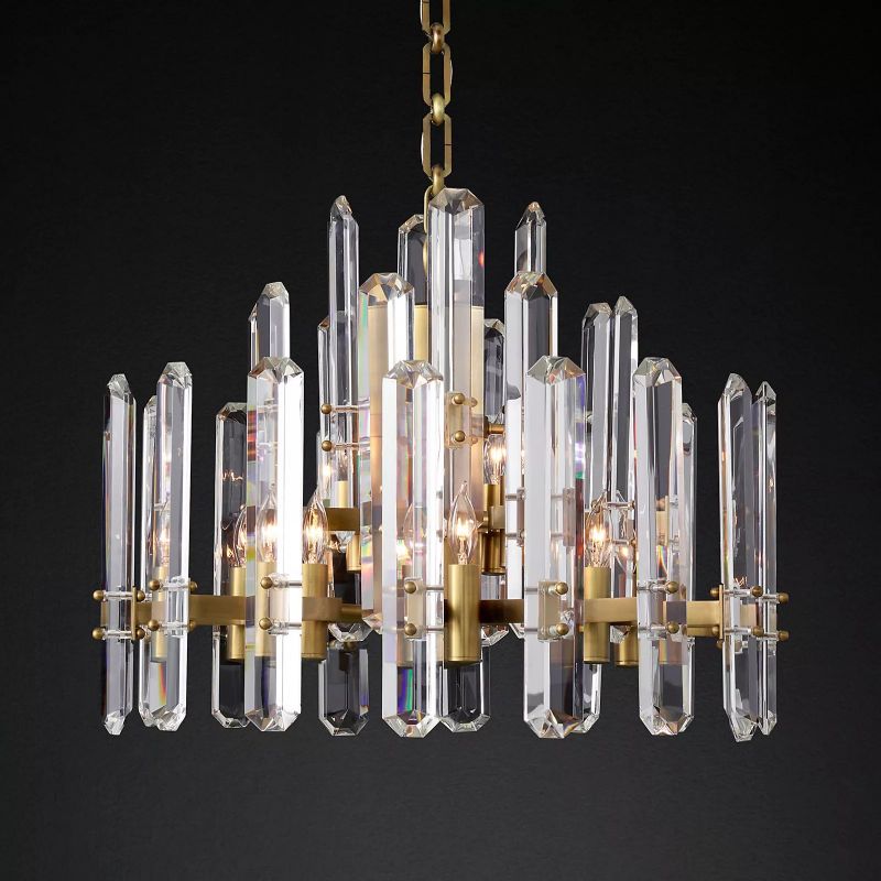 Abigail Prism Round Chandelier 24"