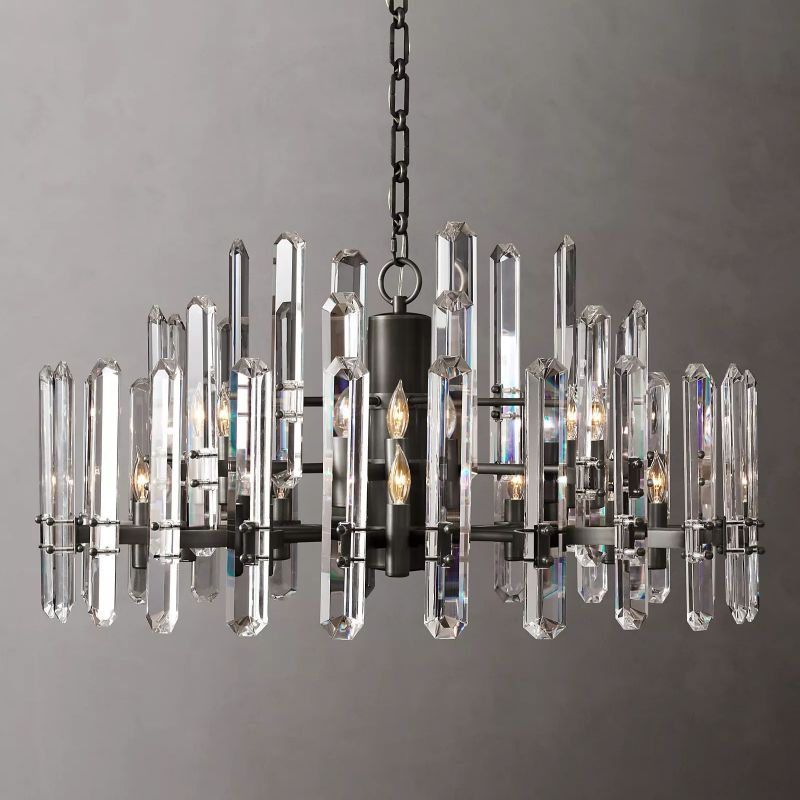 Abigail Prism Round Chandelier 36"