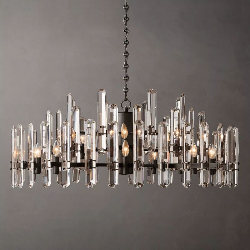 Abigail Prism Round Chandelier 48"