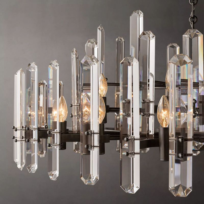 Abigail Prism Round Chandelier 48"