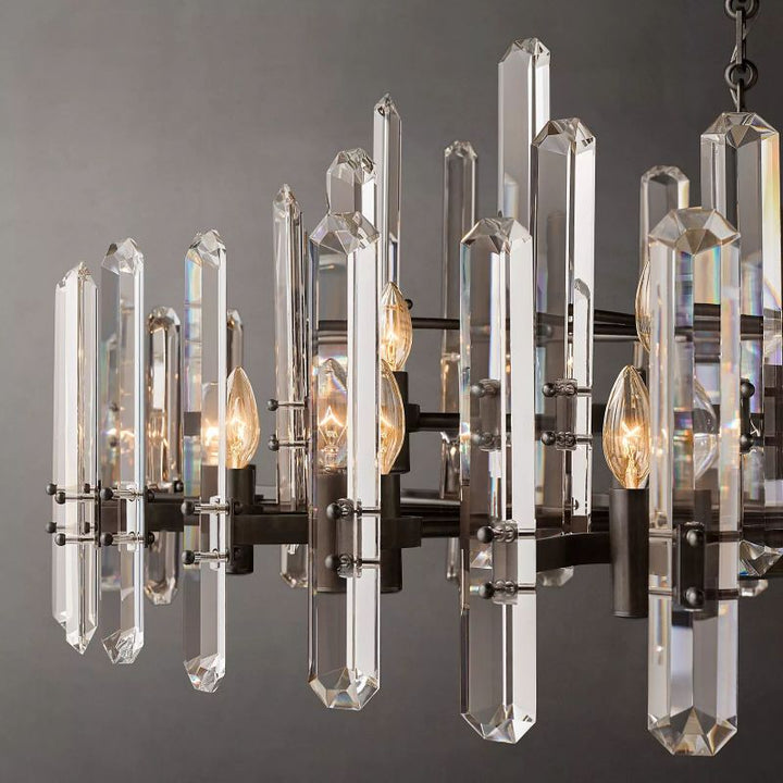 Abigail Prism Round Chandelier 48"