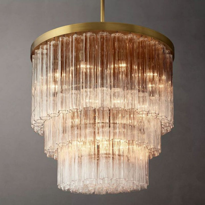 Ancelotti Glass Round Chandelier 36"