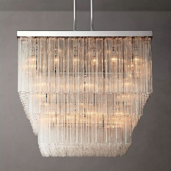 Ancelotti Square Glass Chandelier 45"