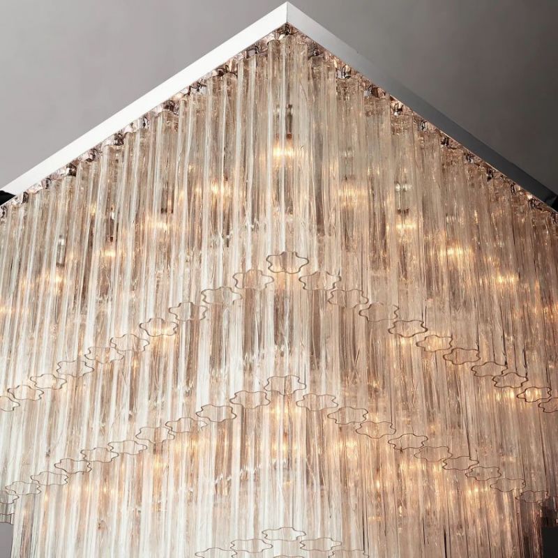 Ancelotti Square Glass Chandelier 45"