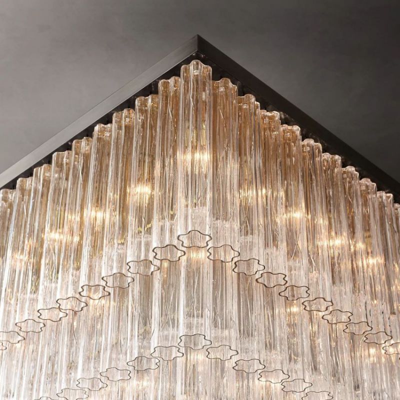 Ancelotti Square Glass Chandelier 45"