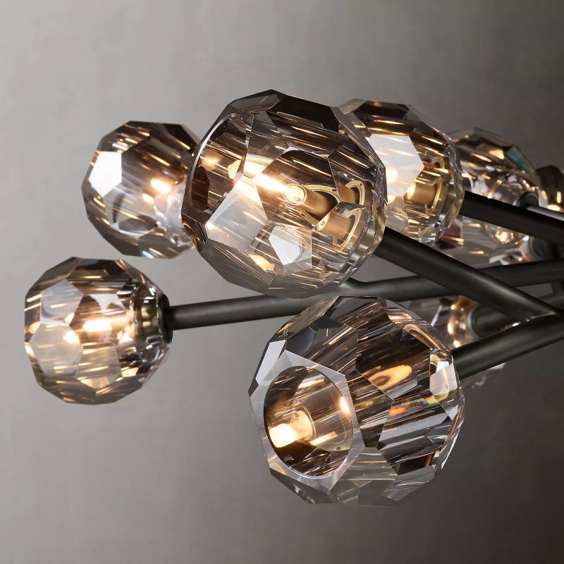 Balle Smoke Crystal Chandelier D48"