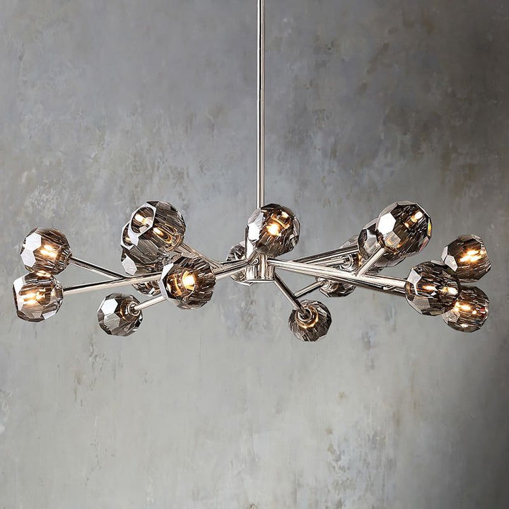 Balle Smoke Crystal Chandelier D48"