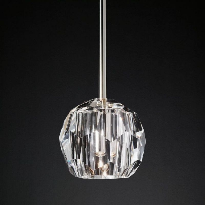 Balle Clear Cristal  Glass Rod Pendant