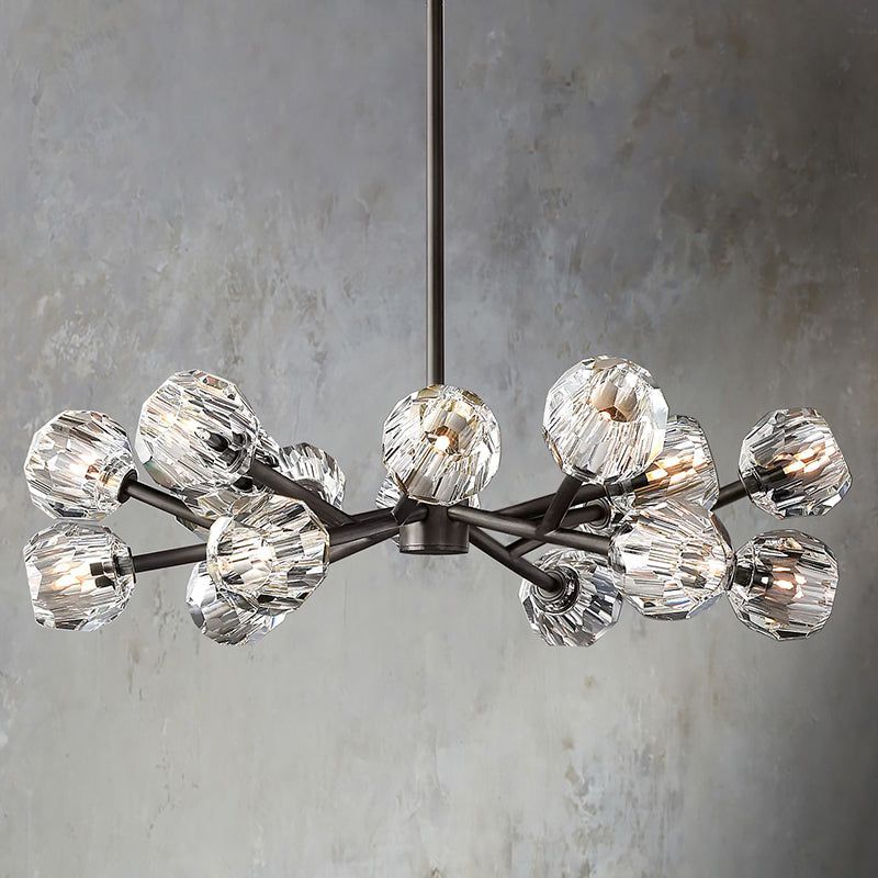 Balle Clear Crystal Chandelier D36"