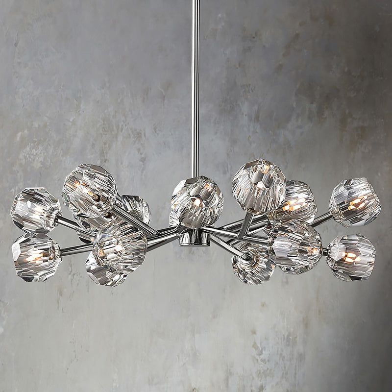 Balle Clear Crystal Chandelier D36"