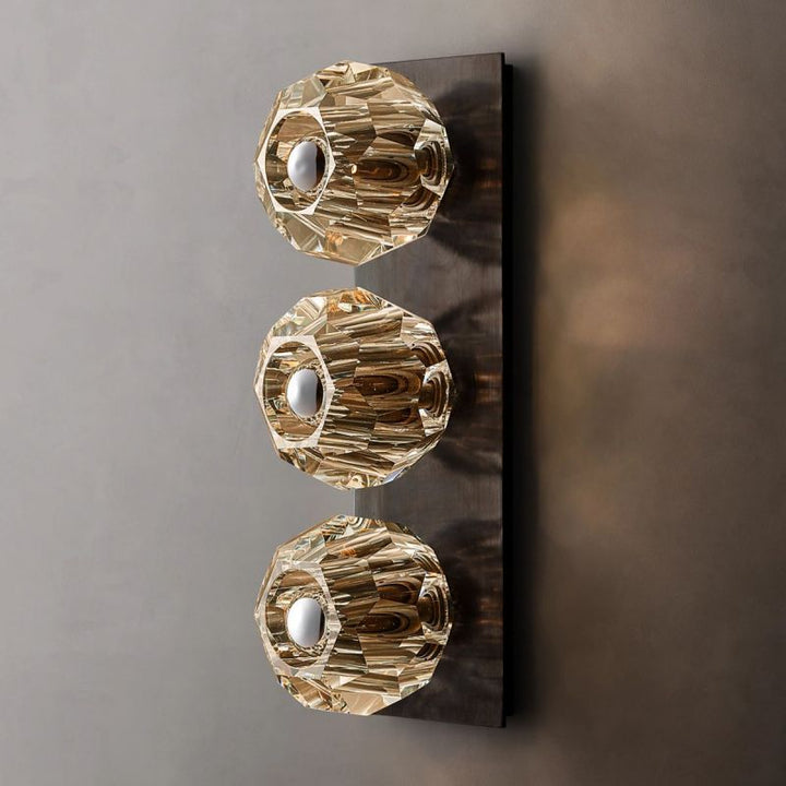 Balle Clear Glass Linear Wall Sconce 3-lights