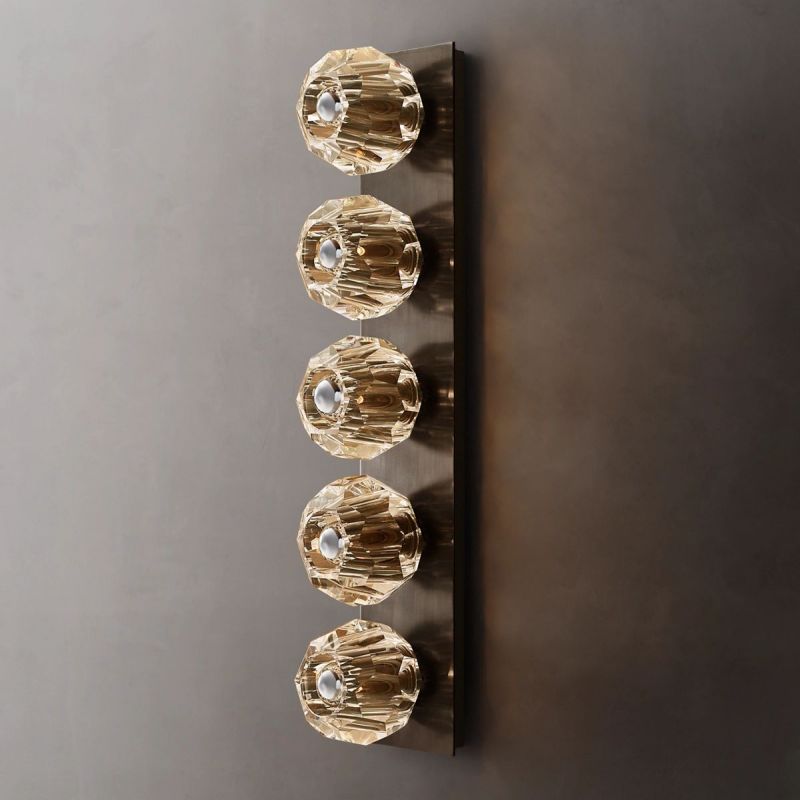 Balle Clear Glass Linear Wall Sconce 5-lights