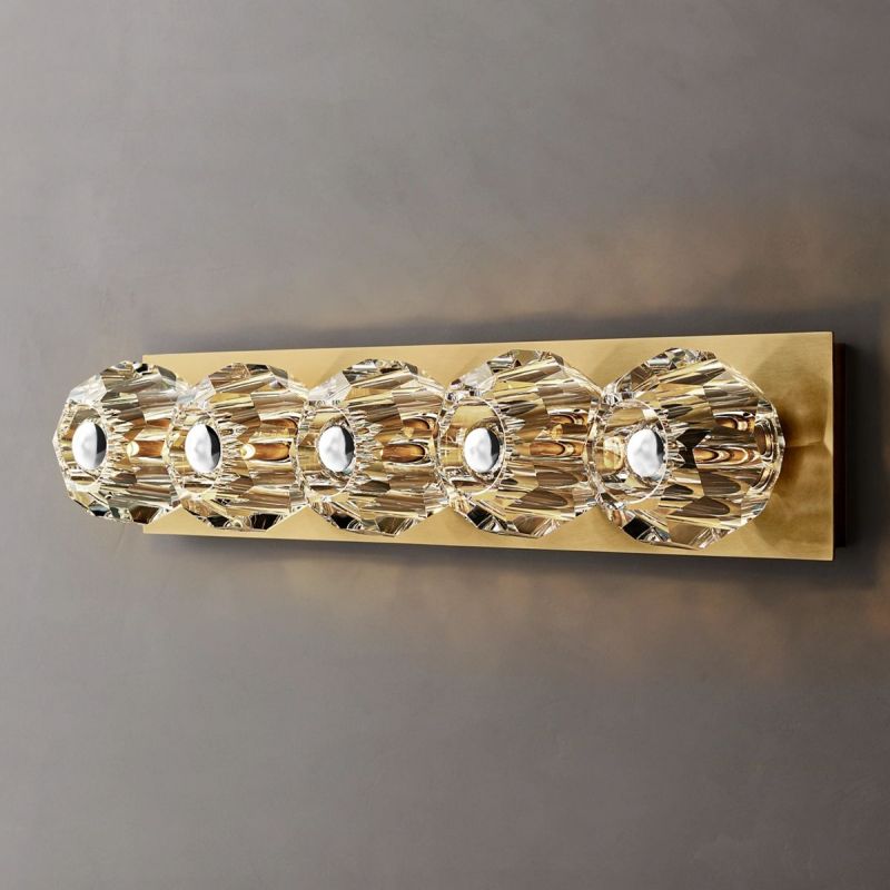 Balle Clear Glass Linear Wall Sconce 5-lights