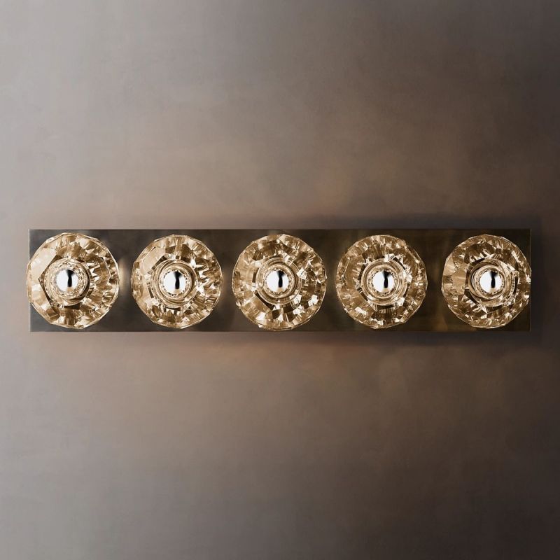 Balle Clear Glass Linear Wall Sconce 5-lights