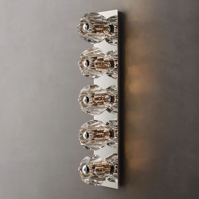 Balle Clear Glass Linear Wall Sconce 5-lights