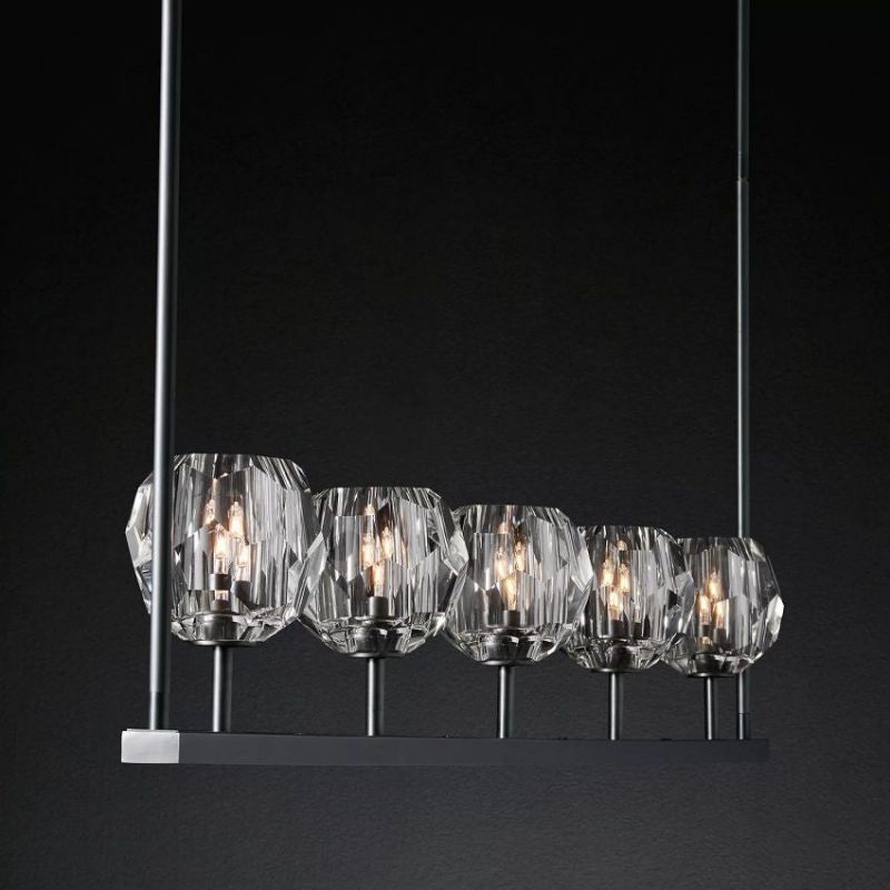 Balle Cristal Linear Chandelier 60"(Clear )