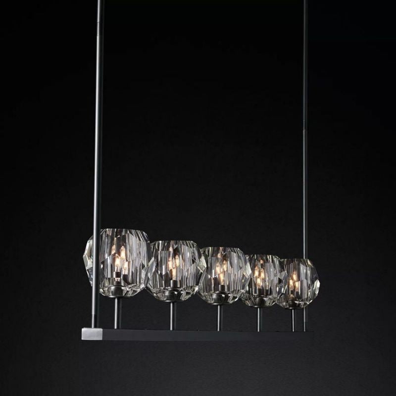 Balle Cristal Linear Chandelier D48"(Clear)