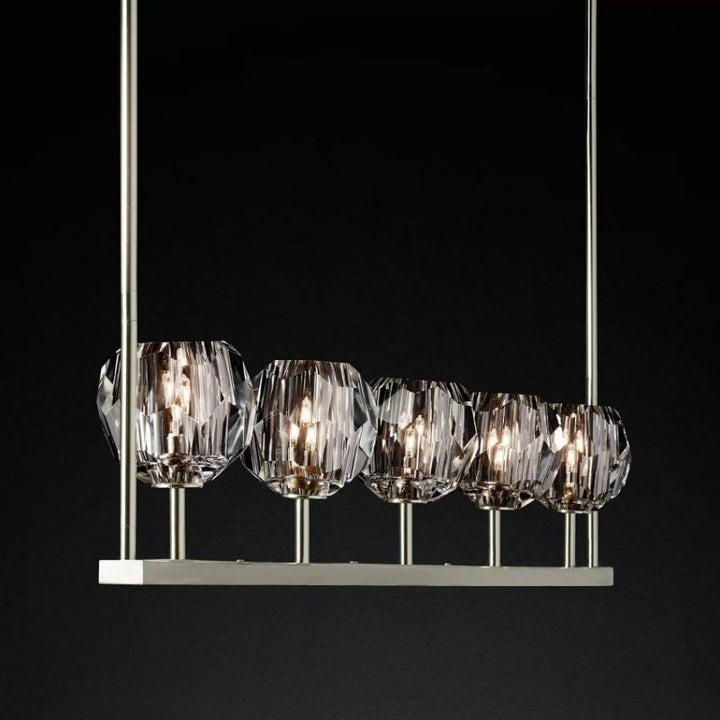 Balle Cristal Linear Chandelier D48"(Clear)