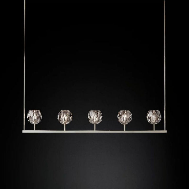 Balle Cristal Linear Chandelier D48"(Clear)