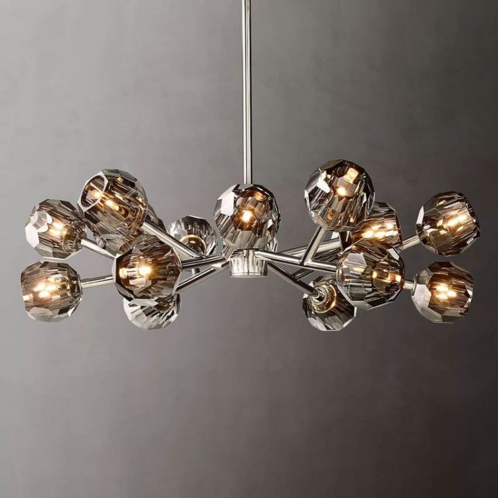 Balle Smoke Crystal Chandelier D36"