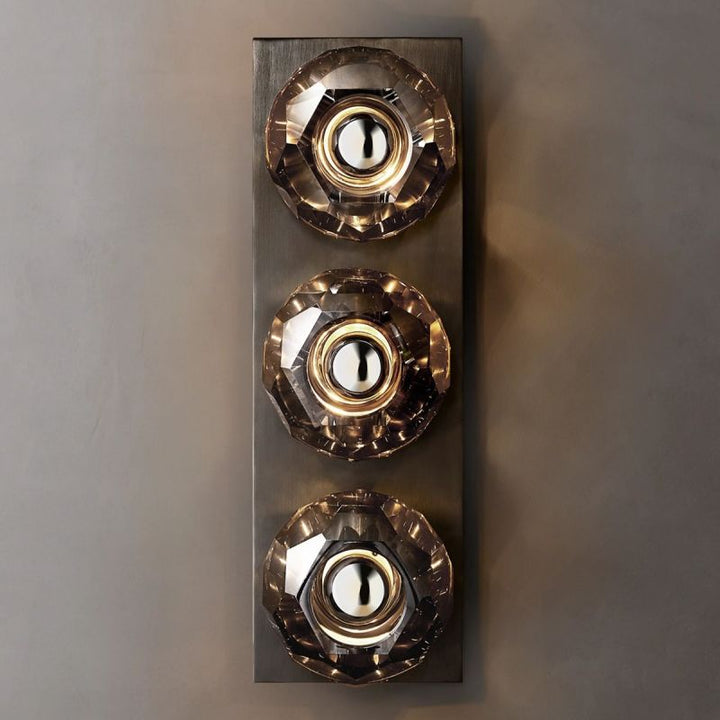 Balle Smoke Glass Linear Wall Sconce 3-lights