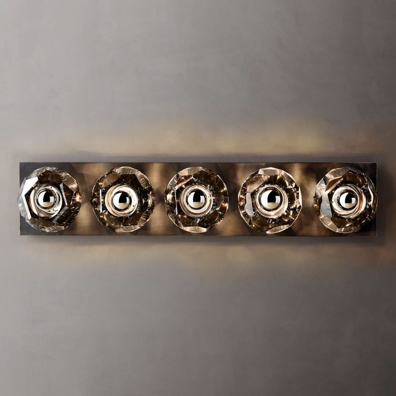 Balle Smoke Glass Linear Wall Sconce 5-lights