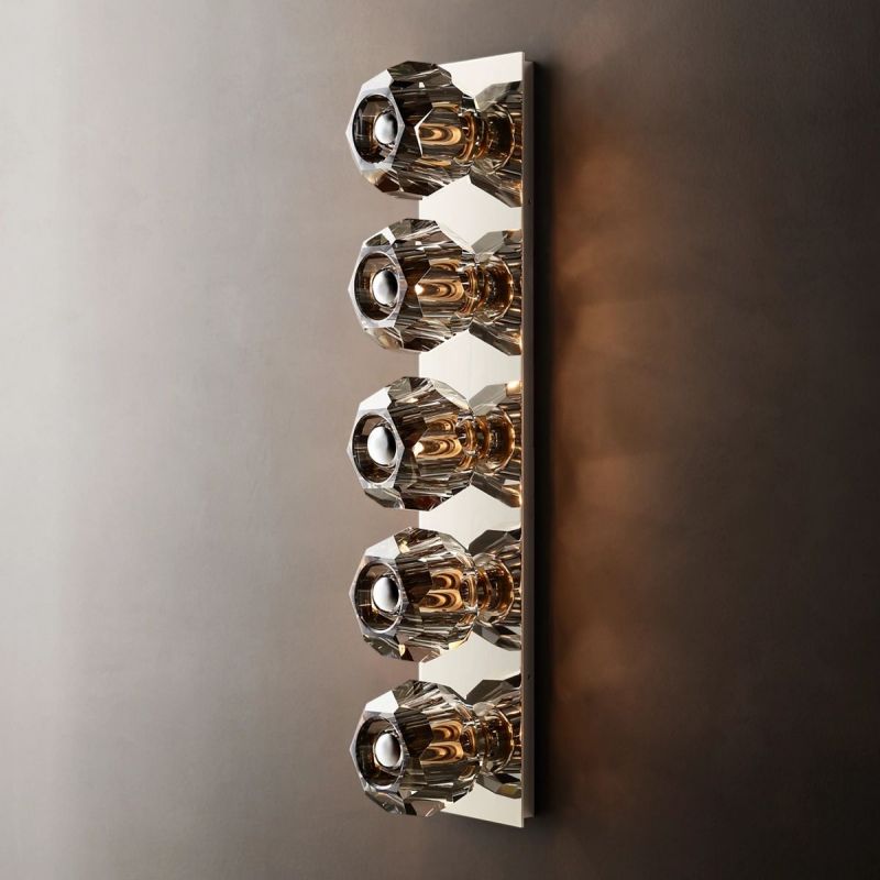 Balle Smoke Glass Linear Wall Sconce 5-lights