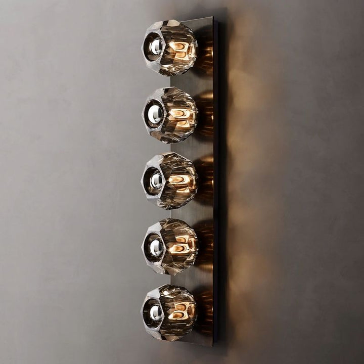 Balle Smoke Glass Linear Wall Sconce 5-lights