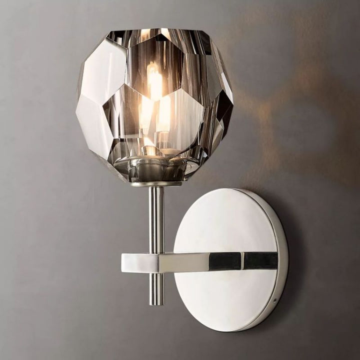 Balle Smoke Glass Sconce