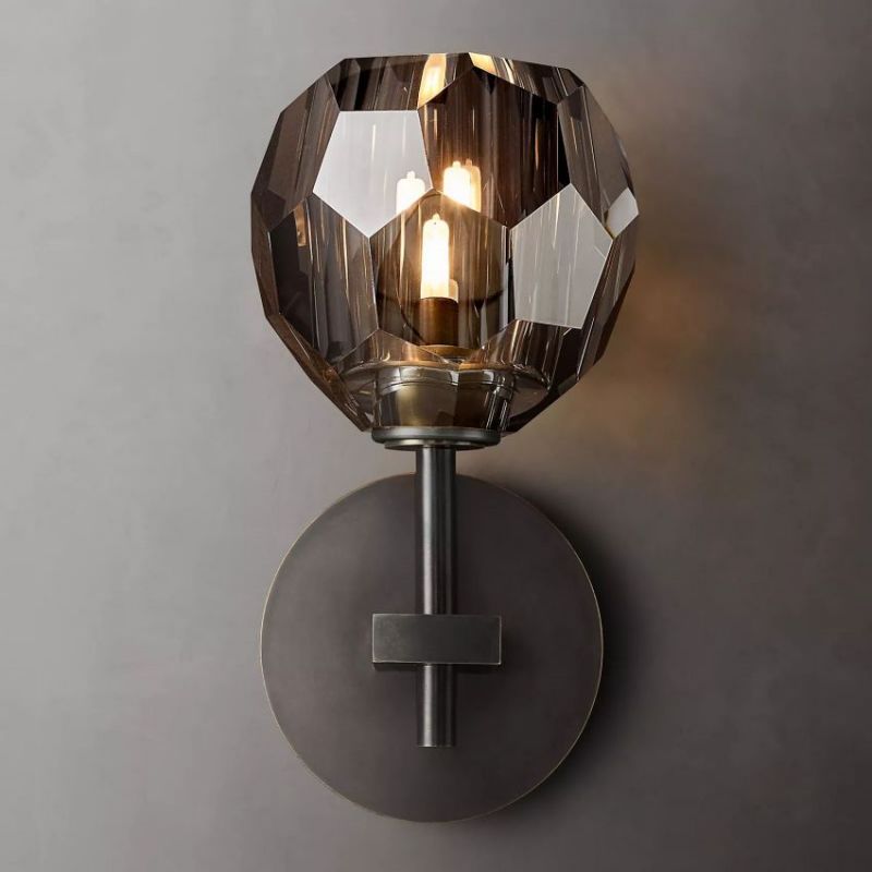 Balle Smoke Glass Sconce