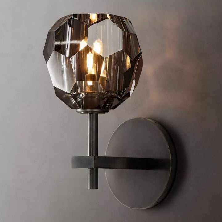 Balle Smoke Glass Sconce