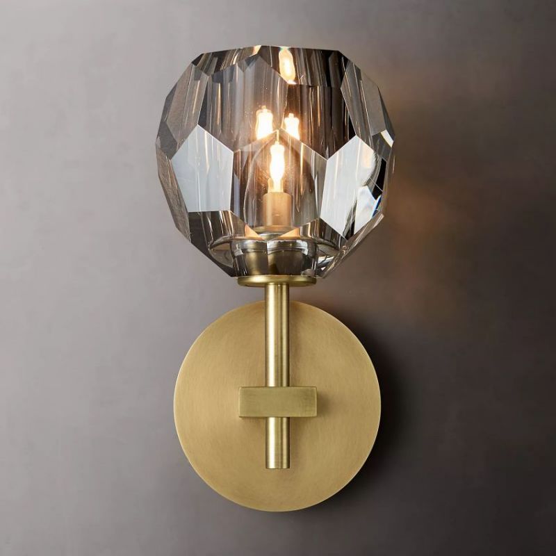 Balle Smoke Glass Sconce