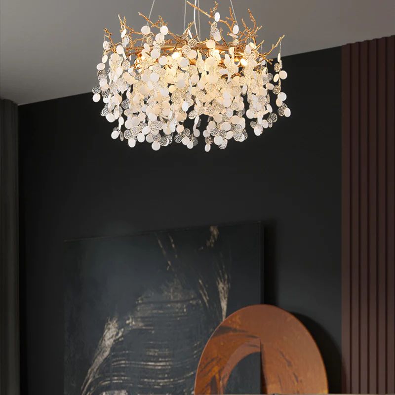 Cathy Round Circle Fortune Tree Round Branch Chandelier