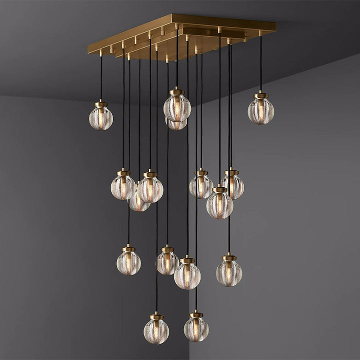 Popular Pearl Ball Linear Chandelier 36"